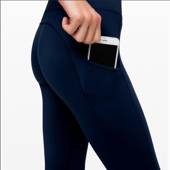 Lululemon Fast & Free *Reflective* Crop 19” - Midnight Navy - Picture 5 of 14